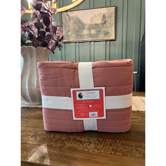 Twin/Twin XL Scalloped Edge Quilt – Light Terracotta – Brand New - Picture 6 of 7